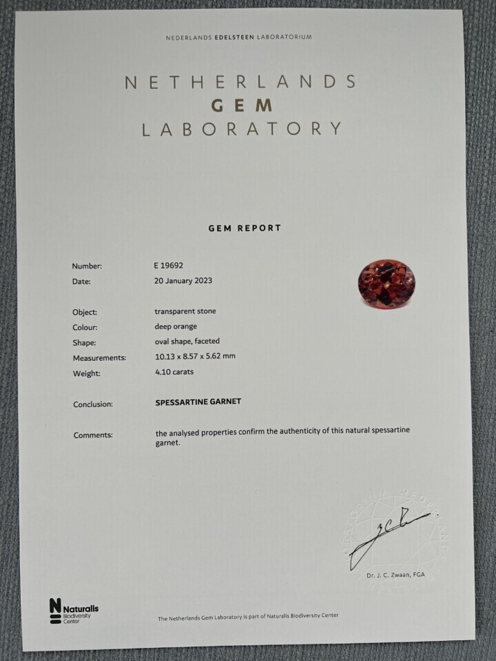 large spessartine garnet