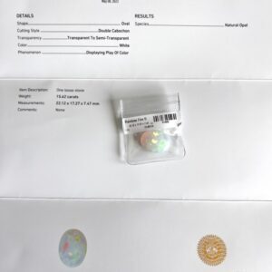 Witte opaal GIA certificaat